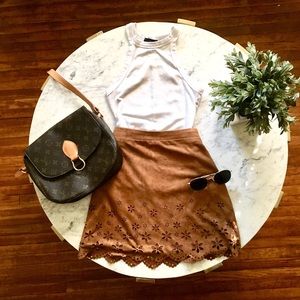 Faux Suede Skirt